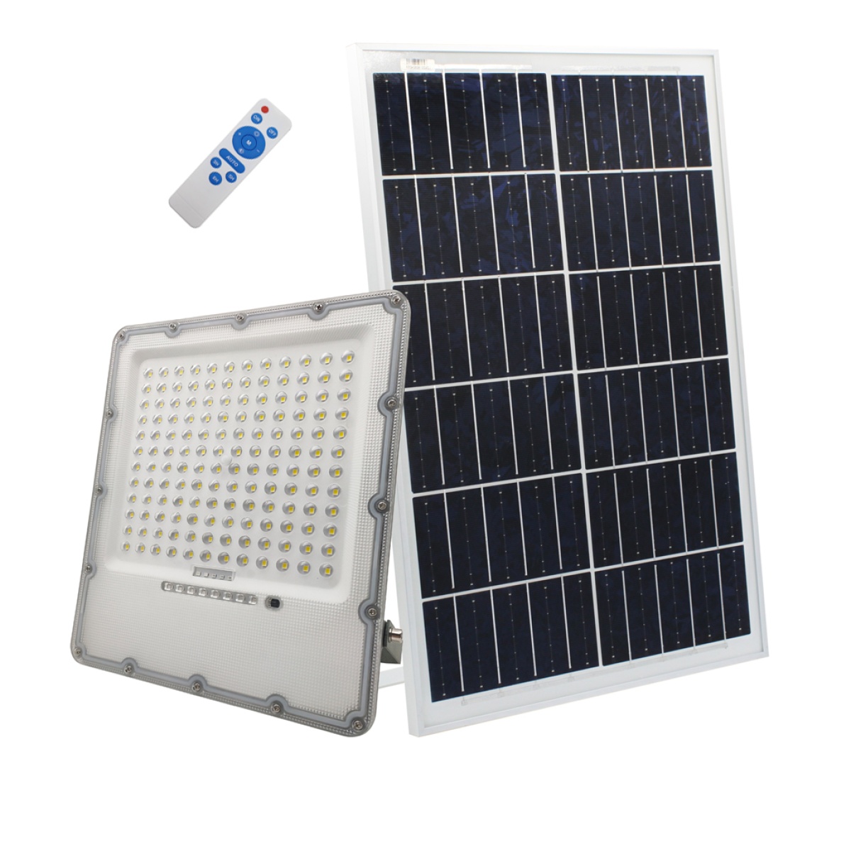 GK Ηλιακός προβολέας Ανθρακί Led Band 100W 6000K 5m Καλώδio 22W Panel 20Ah Μπαταρία 4200lm h30d26d4.2cm