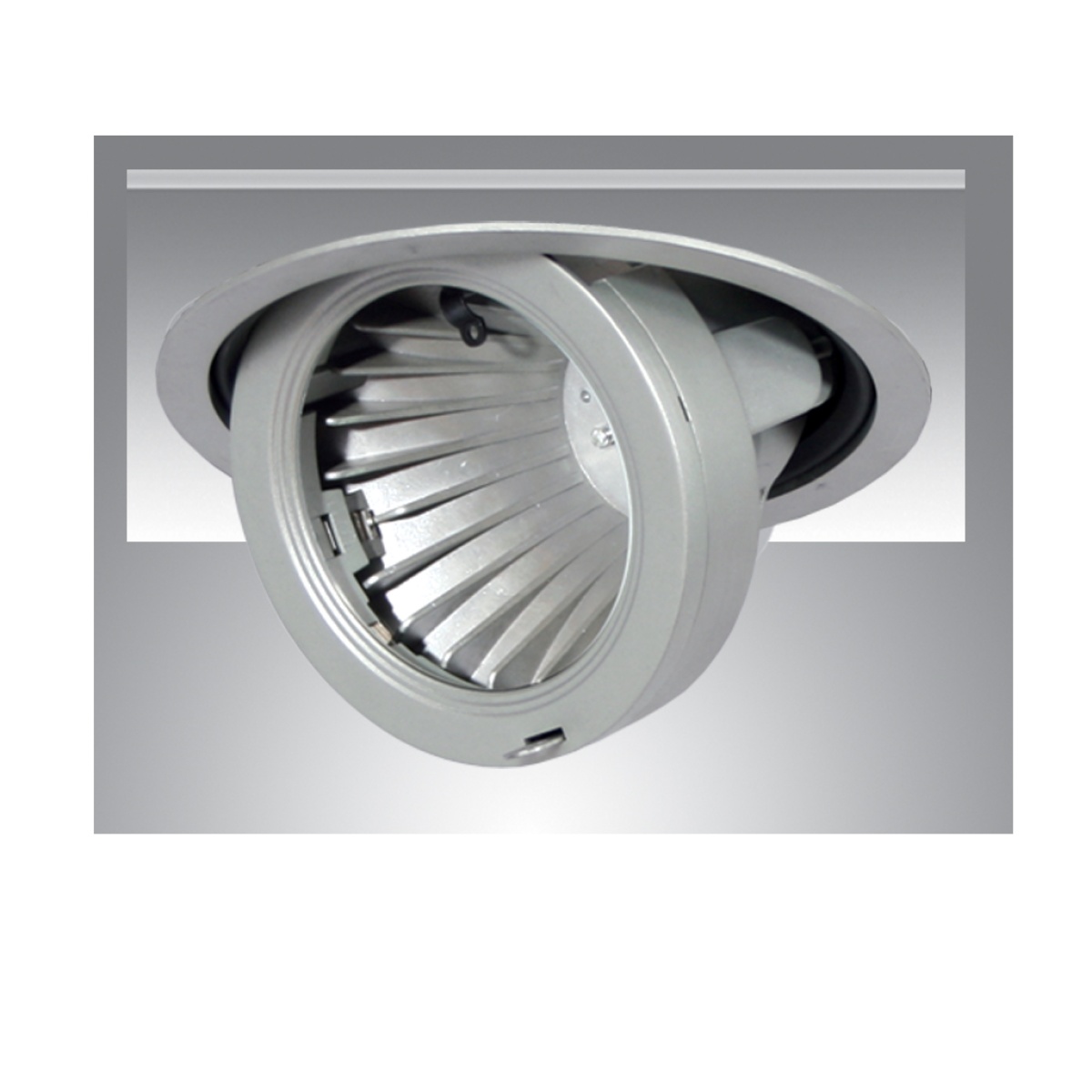 GK Χωνευτό σποτ Zoom Led 1880 Ασημί@