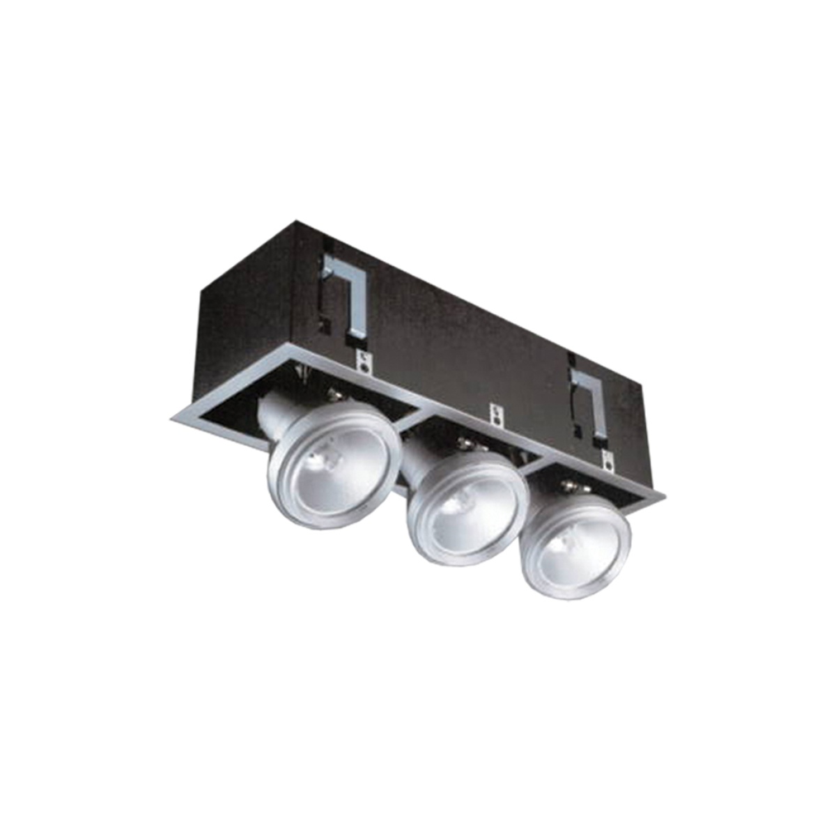 GK Φωτιστικό χωνευτό HQI 3x150W Ασημί XF-003 AB