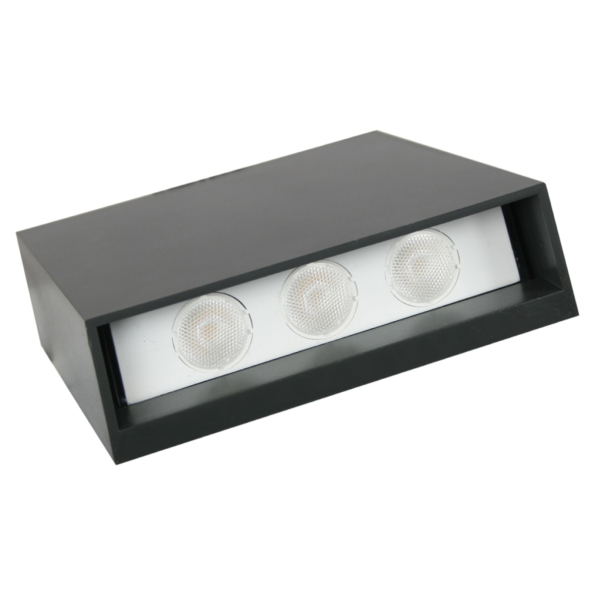 GK Επίτοιχο Φωτιστικό FRAN Ανθρακί  LED 2X3W 30° 3000K IP65 Seaside Class-ABS/PC
