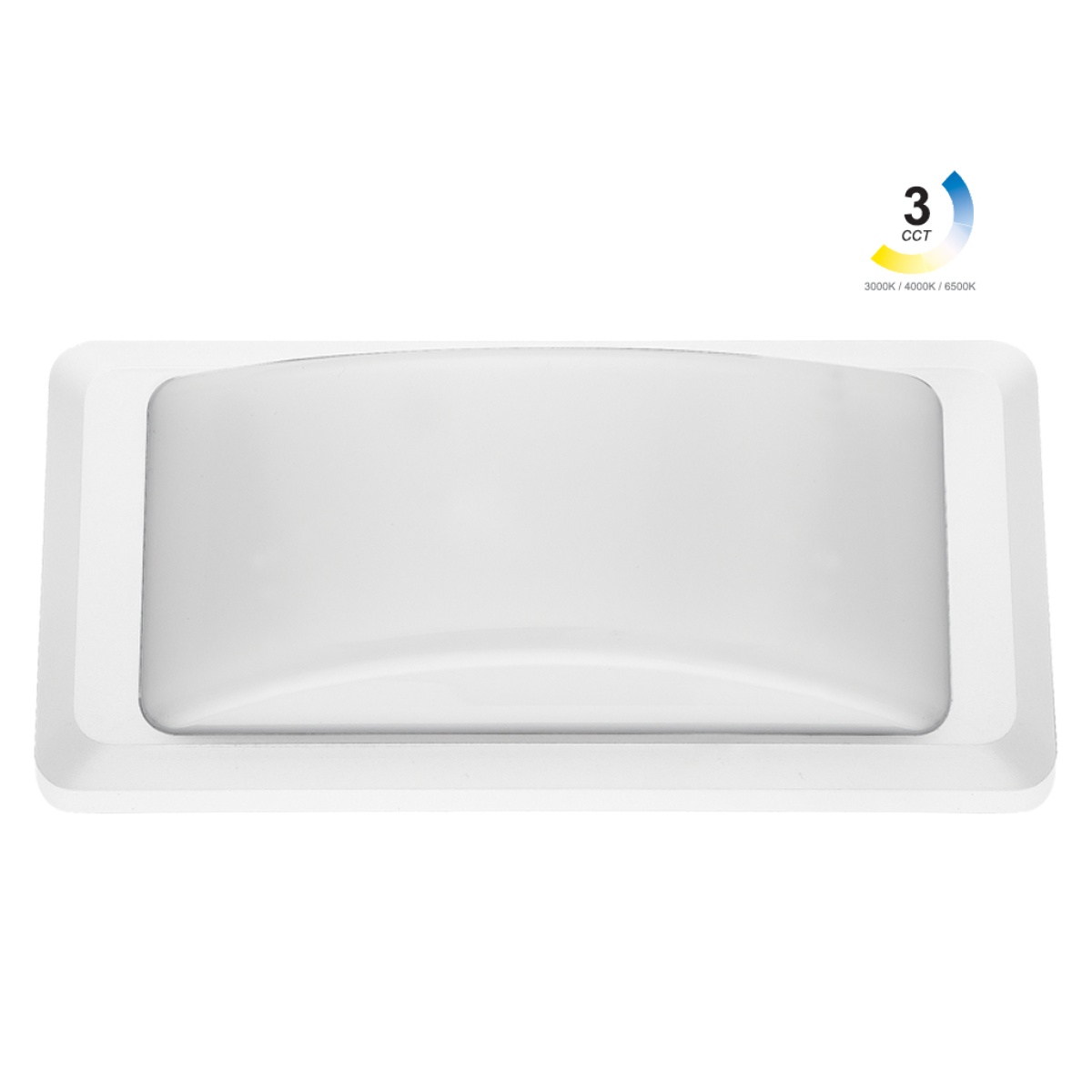 GK Φωτιστικό Arc 3CCT Led 12W 3000/4000/6500K IP65 Λευκό