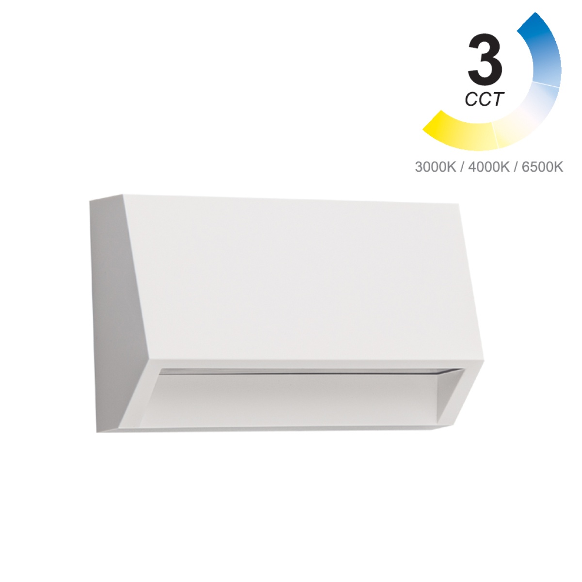 GK Επίτοιχο Φωτιστικό Tao Led 2W Λευκό 3CCT Change 3000/4000/6500K IP65 PC Seaside Class 50°