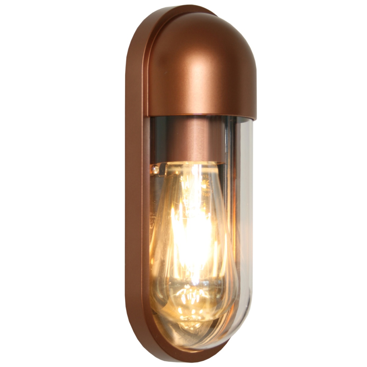 GK Επίτοιχο Φωτιστικό Oval E27 max15W Χαλκός IP54  d9.6h24cm Seaside class