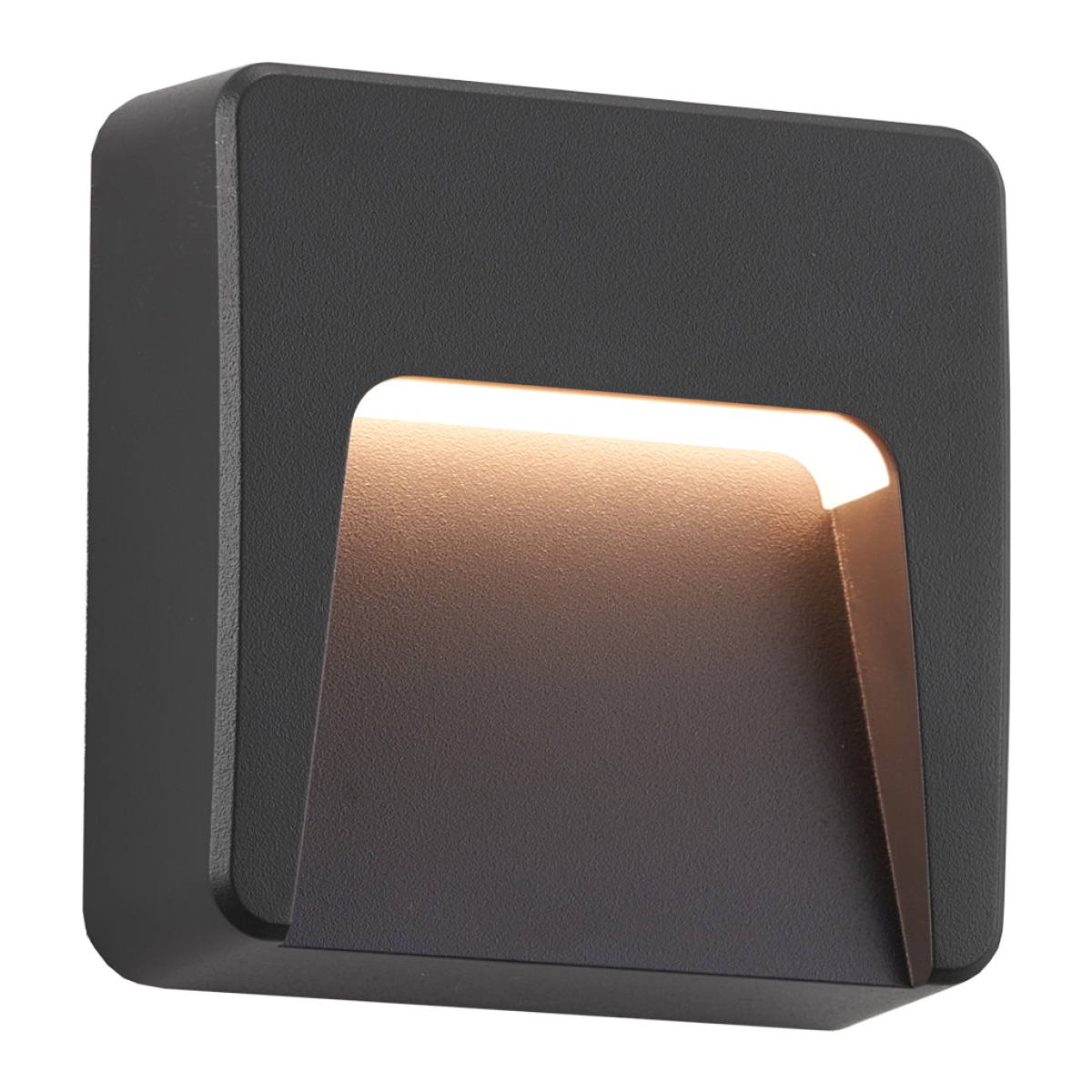 GK Επίτοιχο Φωτιστικό Step Led 2W Μαύρο 3CCT Change 3000/3500/4000K IP65 PC Seaside Class