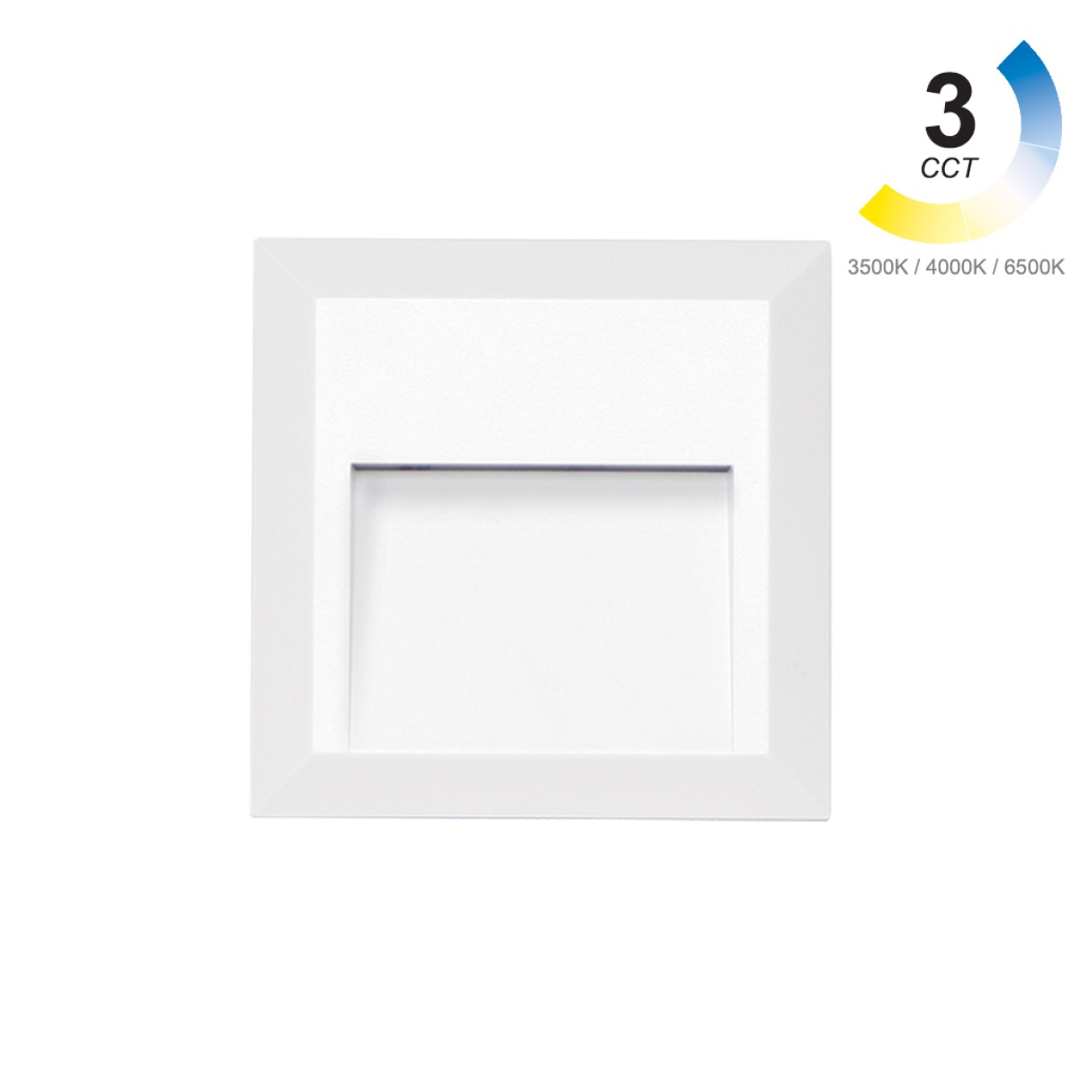 GK Φωτιστικό Shadow 2 Led 2W 3CCT change 3000-4000-6500Κ IP65 Λευκό h12.5w12.5d2.7cm