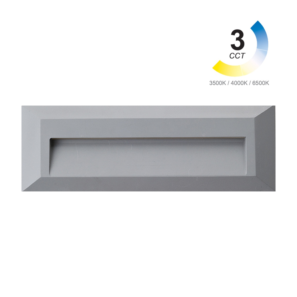 GK Φωτιστικό Shadow 1 Led 3W 3CCT change 3000-4000-6500Κ IP65 Ασημί h23w8d2.7cm