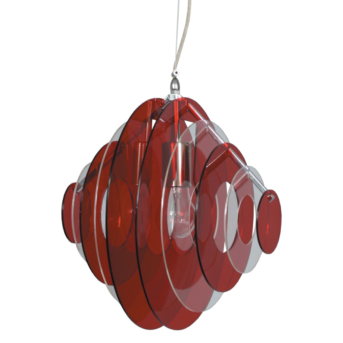 GK SOLARIS Μονόφωτο Κόκκινο-διάφανο Ε27 (d.34-h.35cm)