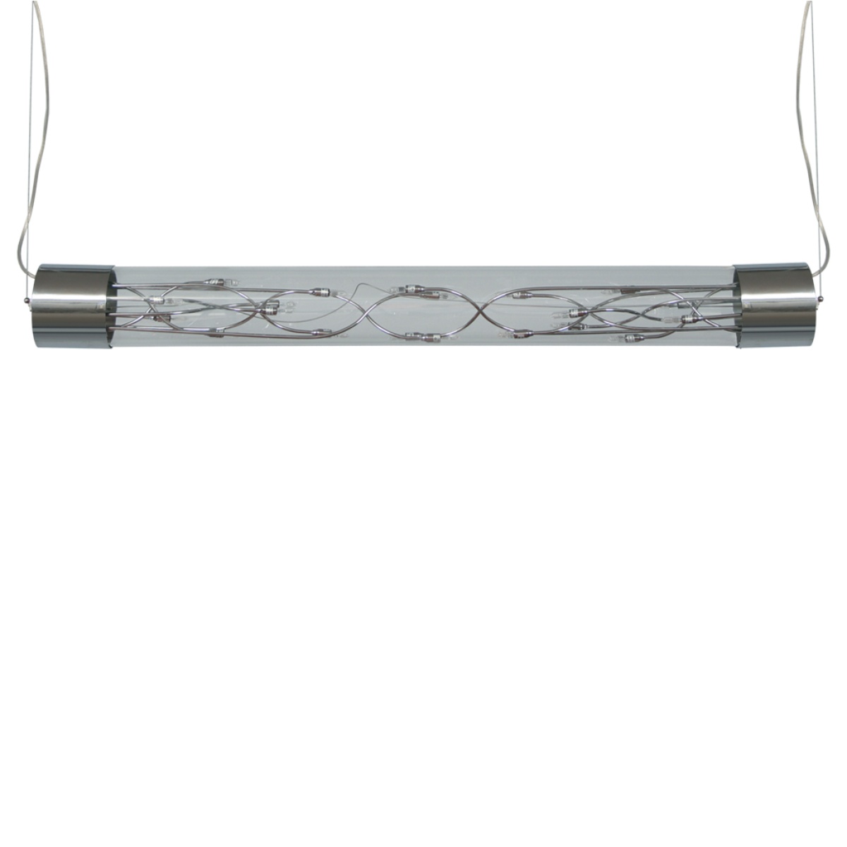 GK Κρεμαστό Φωτιστικό TUBE 20xG4  (l.88-w.8-h.150cm) Νίκελ