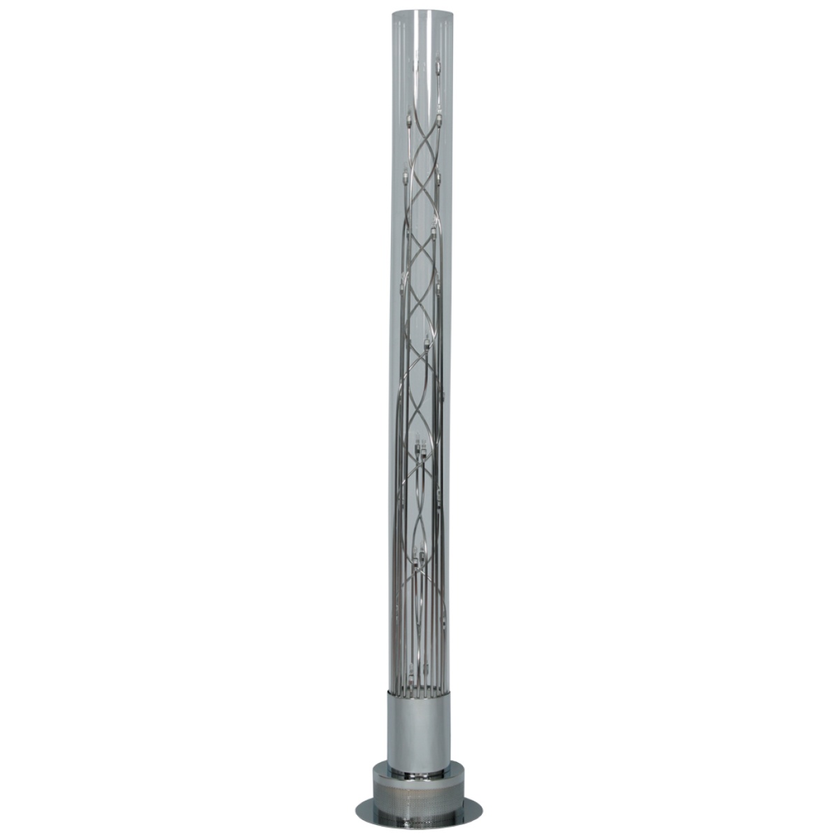 GK Φωτιστικό Δαπέδου TUBE 24xG4 (d.24-h.154cm) Νίκελ