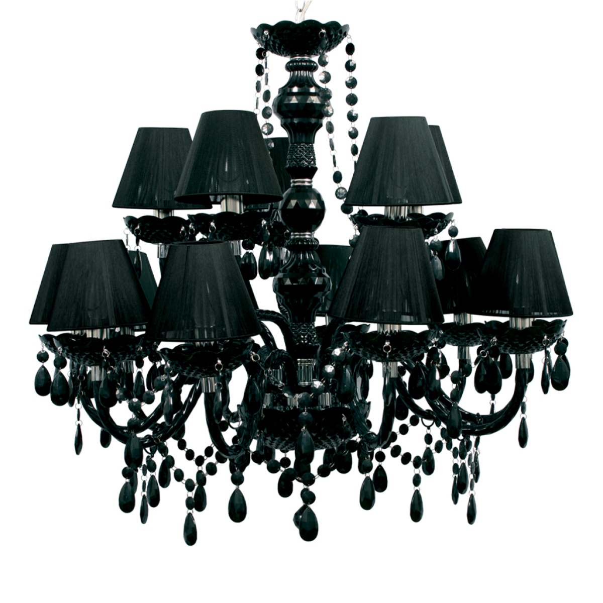 GK Πολυέλαιος BLACK 15xE14 Ακρυλικό (d.87-h.74cm)