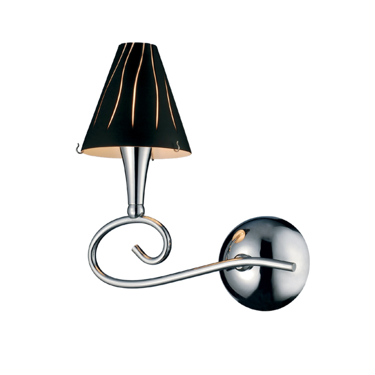 GK Επίτοιχο Φωτιστικό LUNA BLACK 1xG9 (Αριστερή κατεύθυνση) (l.26-h.26cm)