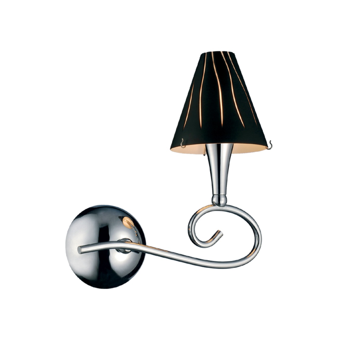 GK Επίτοιχο Φωτιστικό LUNA BLACK 1xG9 (Δεξιά Κατεύθυνση) (l.26-h.26cm)