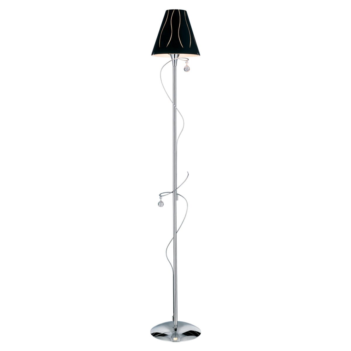 GK Φωτιστικό Δαπέδου LUNA BLACK 1xE27 (d.27-h.160cm)