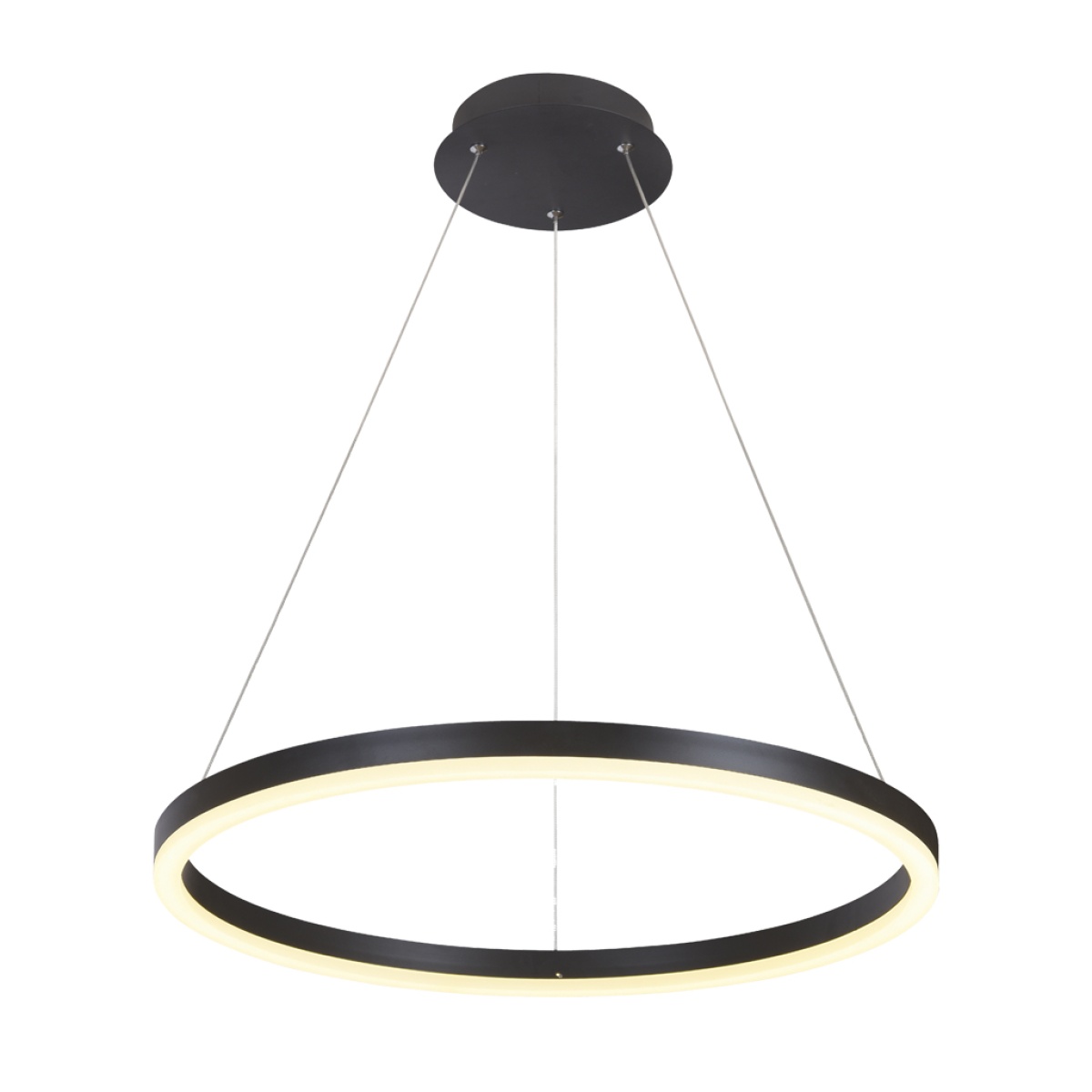GK Κρεμαστό φωτιστικό ORING Μαύρο LED 30W 3000K Φ60cm