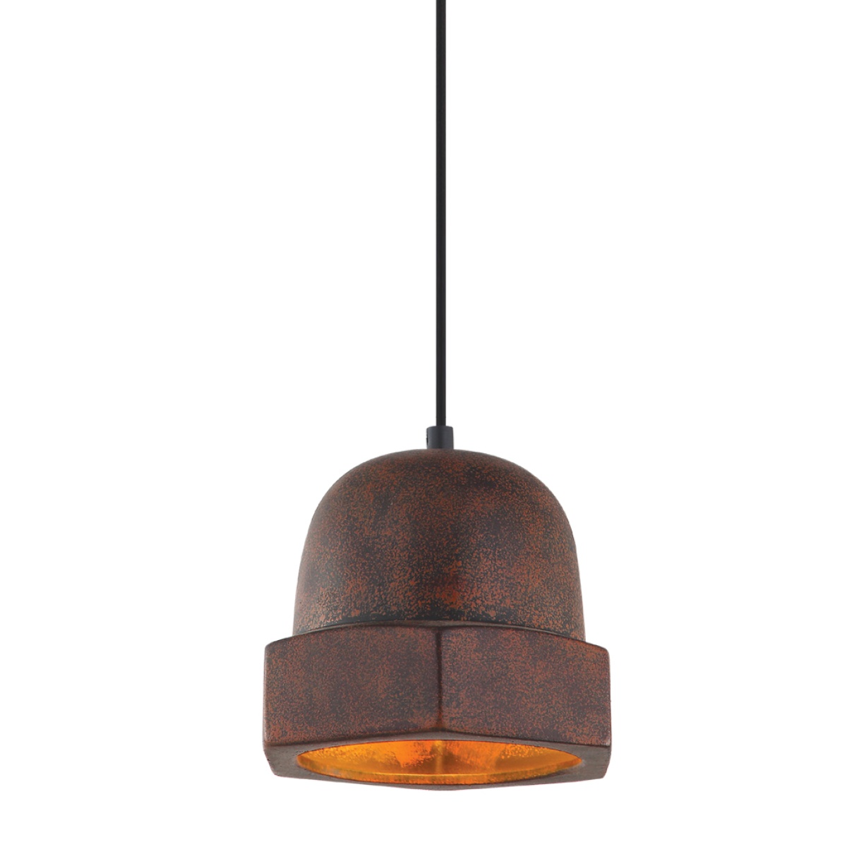 GK Κρεμαστό Φωτιστικό ΗΑΤ 1xΕ27 Rusty (d.17,5-h.14.5cm)