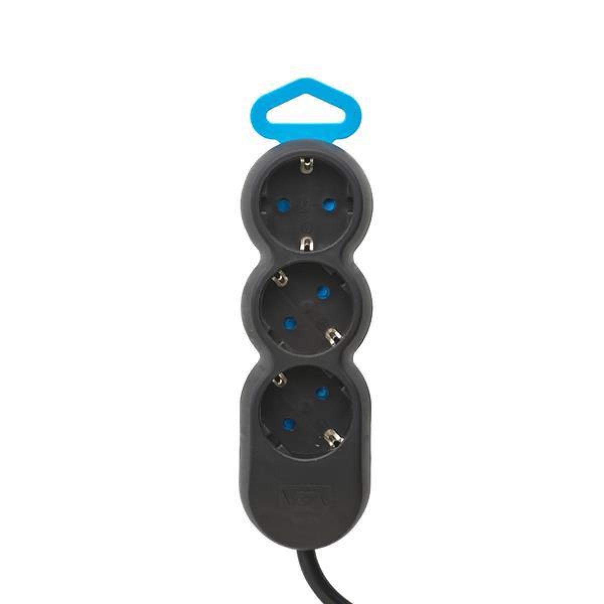 Eurolamp ΠΟΛΥΠΡΙΖΟ 3 ΘΕΣΕΩΝ ΜΕ ΚΑΛΩΔΙΟ ΟΒΑΛ 3X1,5mm 1,5m  ΜΑΥΡΟ ΜΕ ΠΡΟΣΤΑΣΙΑ ΕΠΑΦΩΝ