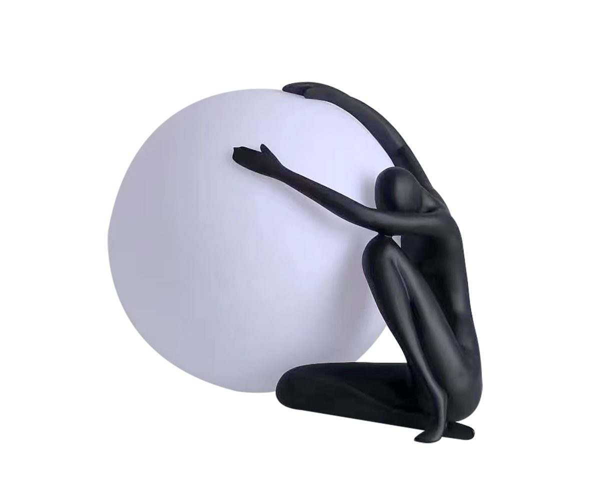 ARLIGHT TLC 1118 BK ΕΠΙΤΡΑΠΕΖΙΑ ΛΑΜΠΑ ΑΝΘΡΩΠΑΚΙ ΜΑΥΡΟ ΑΓΚΑΛΙΑ ΜΕ ΠΛΑΣΤΙΚΗ ΜΠΑΛΑ ΦΩΤΙΖΟΜΕΝΗ 1xE-27
