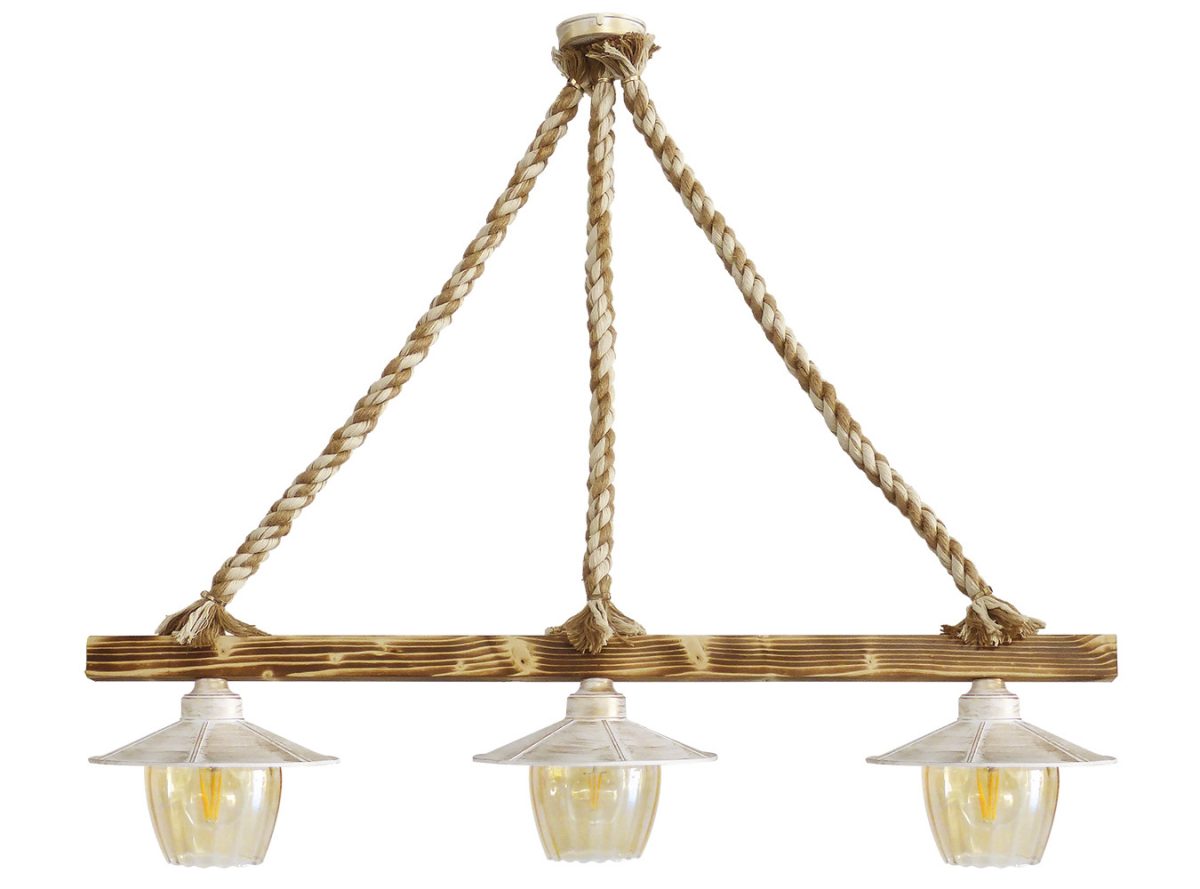 Heronia ΜΙΧ-98RAGA 3/L ROPE ΜΙΧ-WH-BR ΚΡΕΜΑΣΤΟ